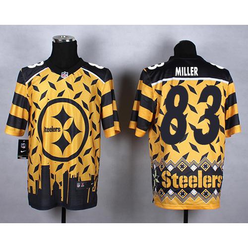 Pittsburgh Steelers #83 Heath Miller Gold Men's Stitched Elite Noble Fashion Jersey Men's