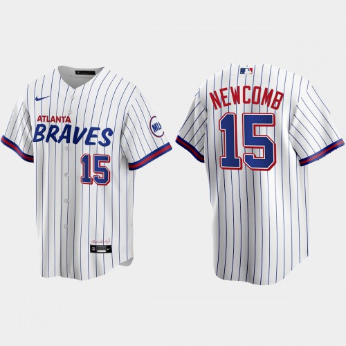 Atlanta Atlanta Braves #15 Sean Newcomb White Men's 2021 City Connect Replica Jersey Men's