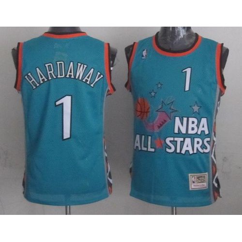 Mitchell And Ness Orlando Magic #1 Penny Hardaway Light Blue 1996 All-Star Stitched Jersey Mens