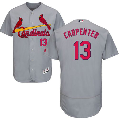 St.Louis Cardinals #13 Matt Carpenter Grey Flexbase Authentic Collection Stitched Jersey Men's