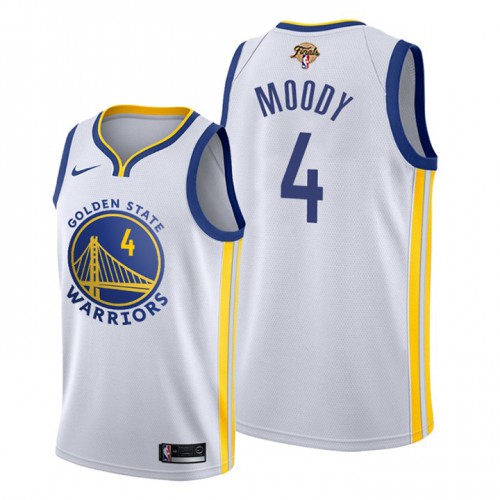 Golden State Warriors #4 Moses Moody White 2022 Finals Swingman Association Edition Jersey Mens