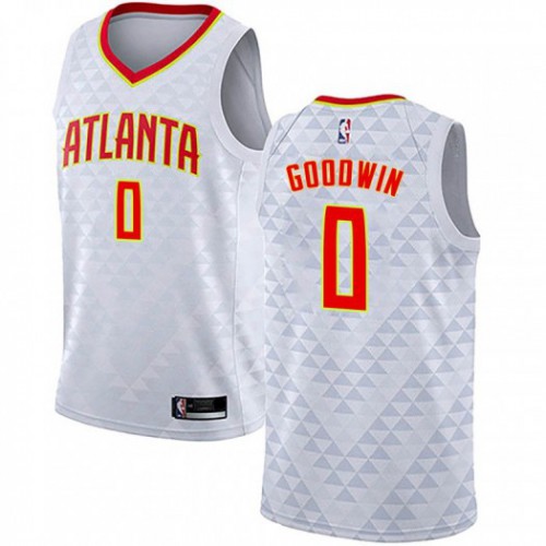 Atlanta Hawks #0 Brandon Goodwin White Youth Swingman Association Edition Jersey Youth
