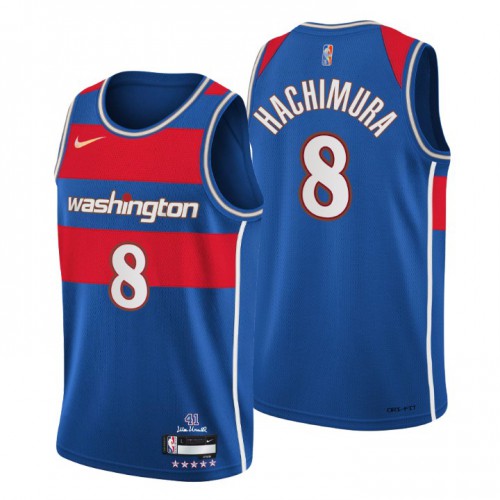 Washington Washington Wizards #8 Rui Hachimura Mens Blue 2021/22 Swingman Jersey - City Edition Mens