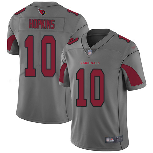 Cardinals #10 DeAndre Hopkins Silver Youth Stitched Limited Inverted Legend Jersey