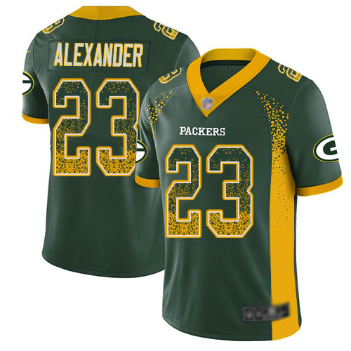 Packers #23 Jaire Alexander Green Team Color Men's Stitched Limited Rush Drift Fashion Jersey