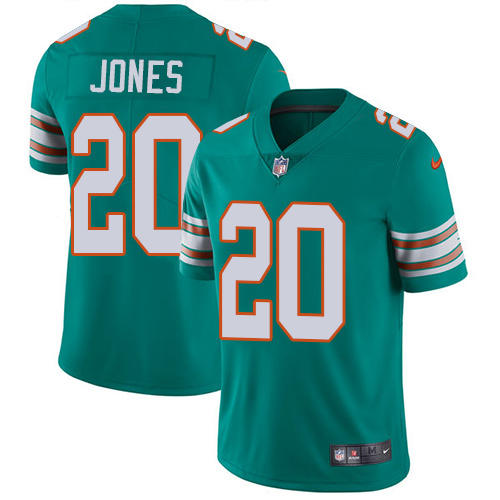 Miami Dolphins #20 Reshad Jones Aqua Green Alternate Men's Stitched Vapor Untouchable Limited Jersey Men's