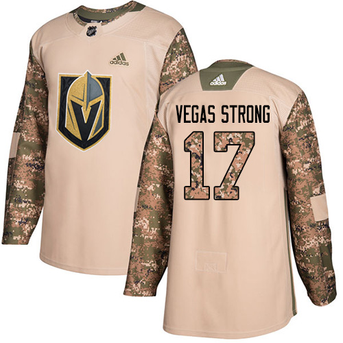 Adidas Golden Vegas Golden Knights #17 Vegas Strong Camo Authentic 2017 Veterans Day Stitched Youth Jersey Youth