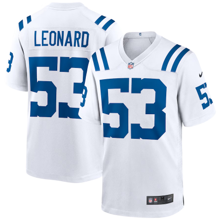 Men's Youth Women's Shaquille Leonard Indianapolis Colts Game Player Jersey - White