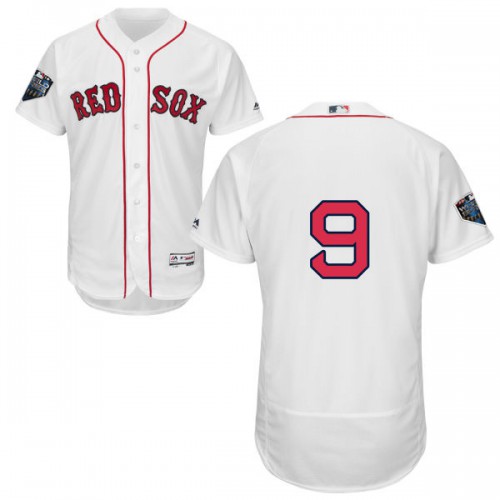 Boston Red Sox #9 Ted Williams White Flexbase Authentic Collection 2018 World Series Stitched Jersey Men's