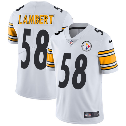 Pittsburgh Steelers #58 Jack Lambert White Youth Stitched Vapor Untouchable Limited Jersey Youth