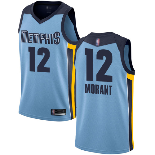 Memphis Grizzlies #12 Ja Morant Light Blue Youth Swingman Statement Edition Jersey Youth