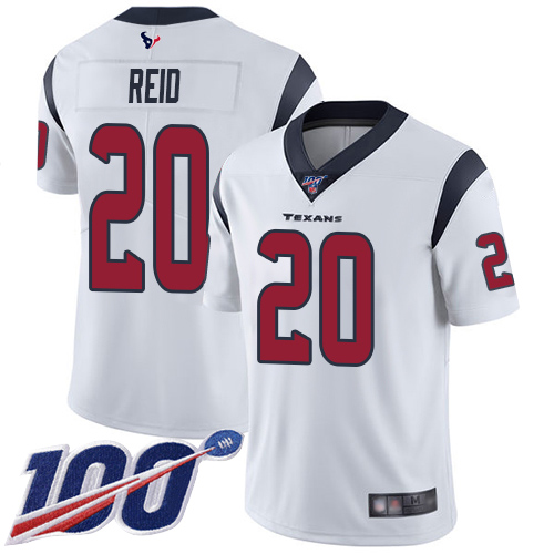 Houston Texans #20 Justin Reid White Men's Stitched 100th Season Vapor Limited Jersey Men's