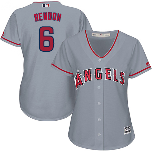 Los Angeles Angels #6 Anthony Rendon Grey Road Women's Stitched Jersey Womens