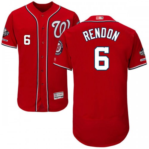 Washington Nationals #6 Anthony Rendon Red Flexbase Authentic Collection 2019 World Series Champions Stitched Jersey Men's
