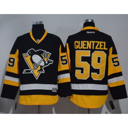 Pittsburgh Penguins #59 Jake Guentzel Black Alternate Stitched Jersey Men's