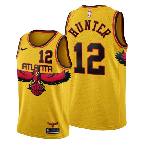 Atlanta Atlanta Hawks #12 DeAndre Hunter Womens 2021-22 City Edition Gold Jersey Womens