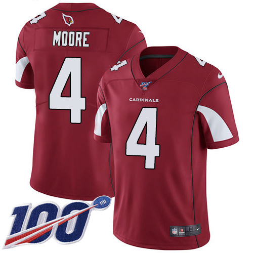 Cardinals #4 Rondale Moore Red Team Color Men's Stitched 100th Season Vapor Untouchable Limited Jersey