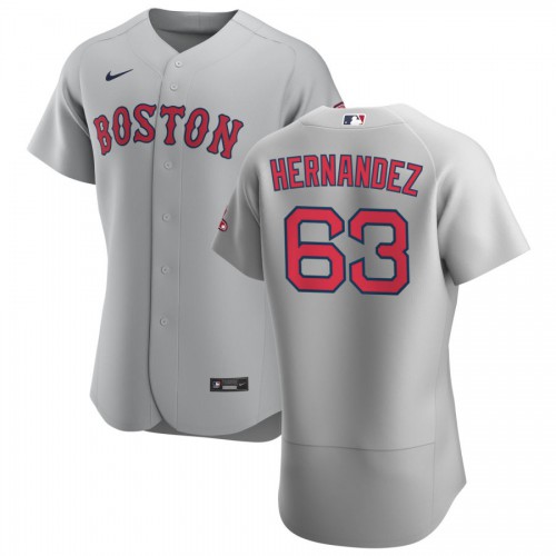 Boston Boston Red Sox #63 Darwinzon Hernandez Men's Gray Road 2020 Authentic Team Jersey Men's