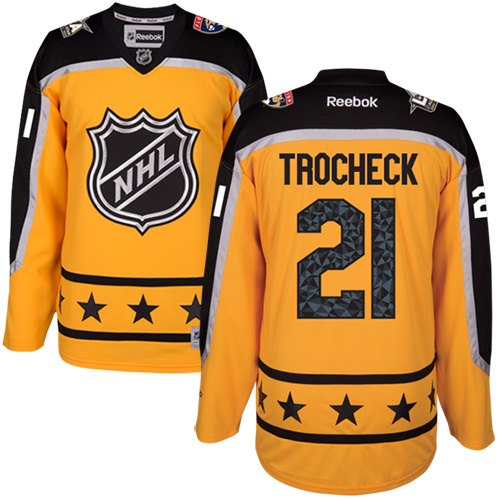 Florida Panthers #21 Vincent Trocheck Yellow 2017 All-Star Atlantic Division Stitched Youth Jersey Youth