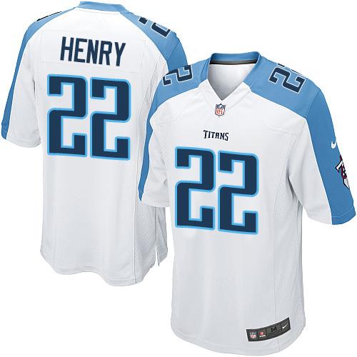 Titans #22 Derrick Henry White Youth Stitched Elite Jersey