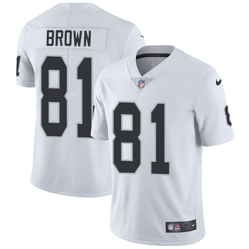Las Vegas Raiders #81 Tim Brown White Men's Stitched Vapor Untouchable Limited Jersey Men's