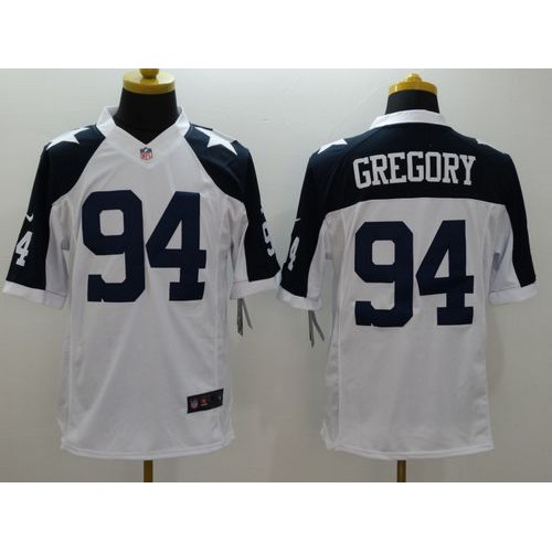 Dallas Cowboys #94 Randy Gregory White Thanksgiving Throwback Men's Stitched Limited Jersey Men's