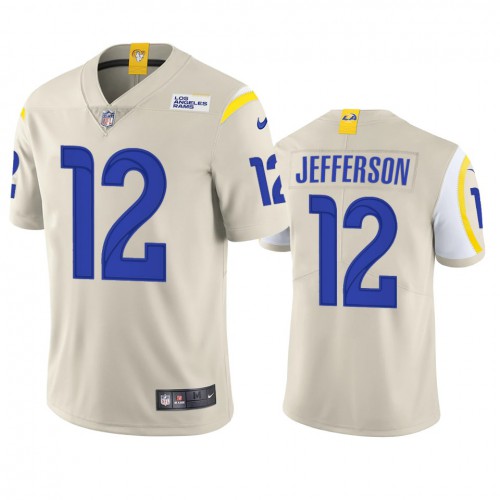 Los Angeles Los Angeles Rams #12 Van Jefferson Men's Vapor Limited Jersey - Bone Men's
