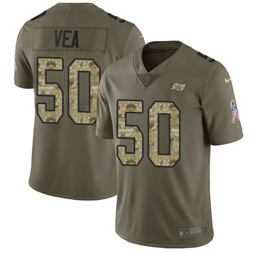 Tampa Bay Buccaneers #50 Vita Vea Olive/Camo Men's Stitched Limited 2017 Salute To Service Jersey Men's