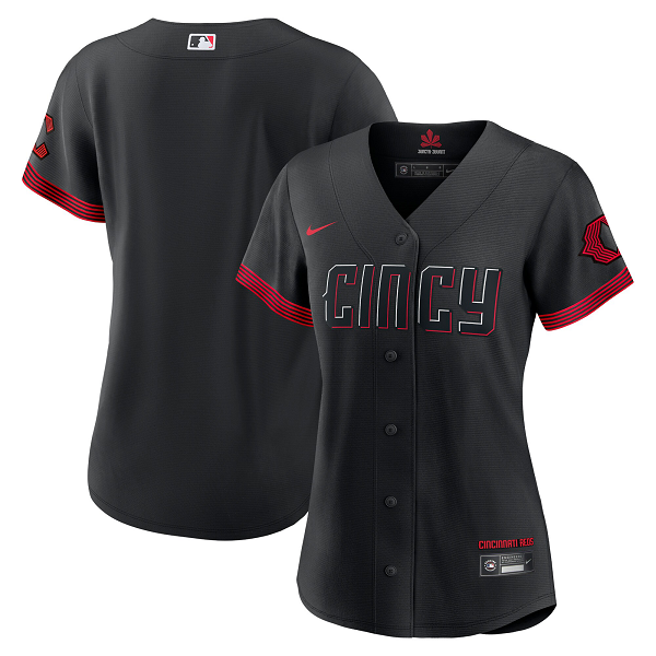 Women's Cincinnati Reds Black 2023 City Connect Cool Base Jersey