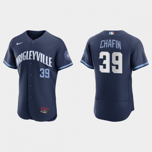 Chicago Chicago Cubs #39 Andrew Chafin Men's 2021 City Connect Authentic Navy Jersey Men's