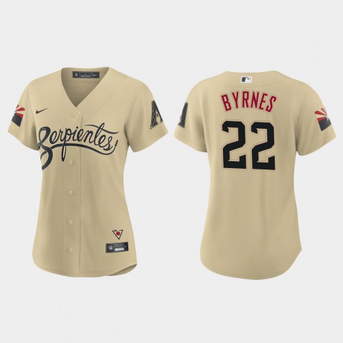 Arizona Arizona Diamondbacks #22 Eric Byrnes Women's 2021 City Connect Jersey Gold Womens