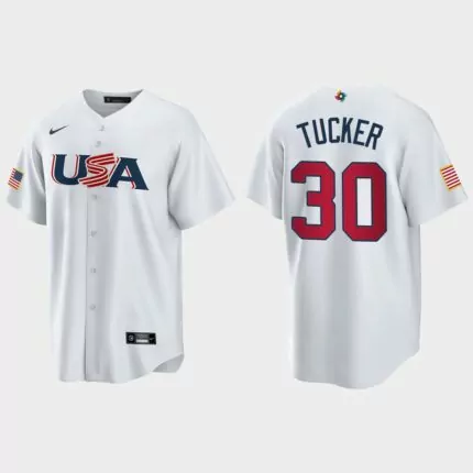 Kyle Tucker Houston Astros 2023 World Baseball Classic USA Replica Jersey – White