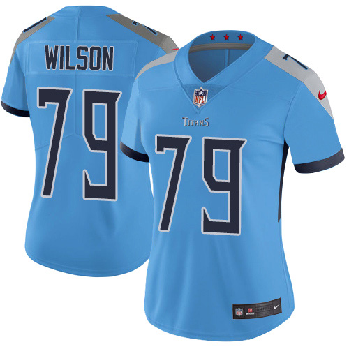 Tennessee Titans #79 Isaiah Wilson Light Blue Alternate Women's Stitched Vapor Untouchable Limited Jersey Womens