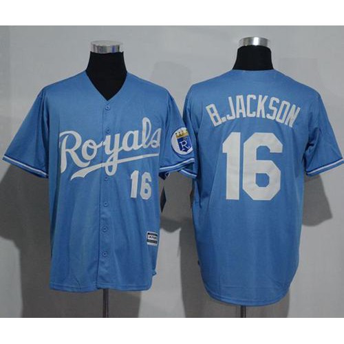Kansas City Royals #16 Bo Jackson Light Blue New Cool Base Alternate 1 Stitched Jersey Men's