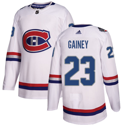 Adidas Montreal Canadiens #23 Bob Gainey White Authentic 2017 100 Classic Stitched Jersey Men's
