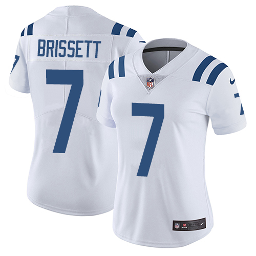 Indianapolis Colts #7 Jacoby Brissett White Women's Stitched Vapor Untouchable Limited Jersey Womens