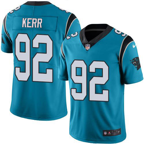 Carolina Panthers #92 Zach Kerr Blue Alternate Men's Stitched Vapor Untouchable Limited Jersey Men's