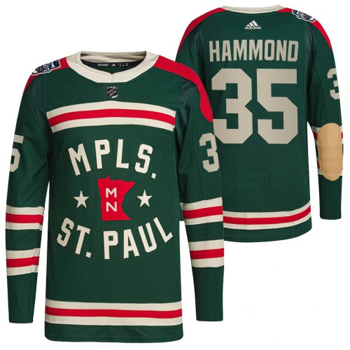Minnesota Minnesota Wild #35 Andrew Hammond Men's Adidas 2022 Winter Classic Authentic Jersey Men's