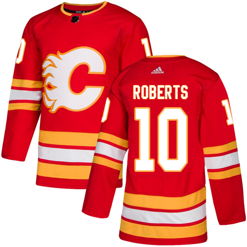 Adidas Calgary Flames #10 Gary Roberts Red Alternate Authentic Stitched Jersey Men's