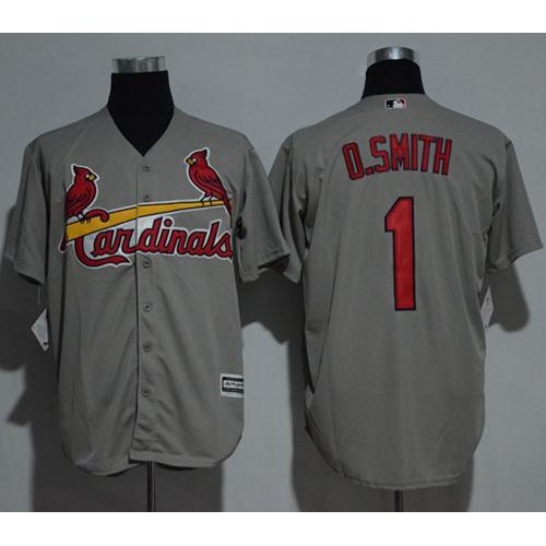 St.Louis Cardinals #1 Ozzie Smith Grey New Cool Base Stitched Jersey Men's
