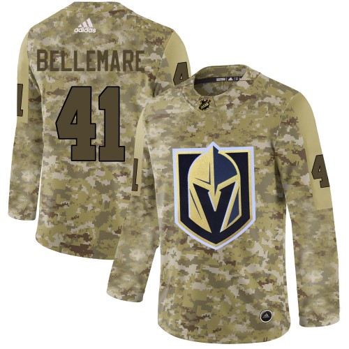 Adidas Golden Vegas Golden Knights #41 Pierre-Edouard Bellemare Camo Authentic Stitched Jersey Men's