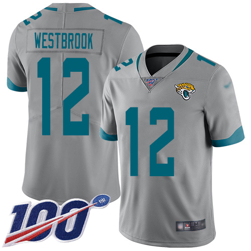 Jacksonville Jaguars #12 Dede Westbrook Silver Men's Stitched Limited Inverted Legend 100th Season Jersey Men's