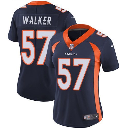 Denver Broncos #57 Demarcus Walker Blue Alternate Women's Stitched Vapor Untouchable Limited Jersey Womens
