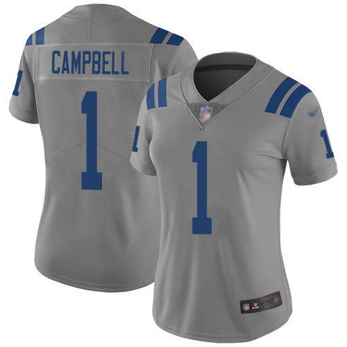 Colts #1 Parris Campbell Gray Women's Stitched Limited Inverted Legend Jersey