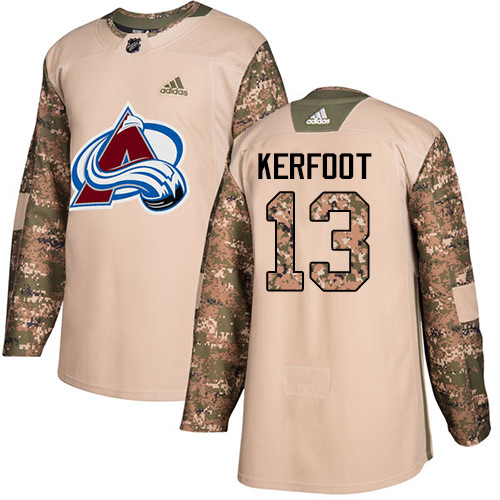Adidas Colorado Avalanche #13 Alexander Kerfoot Camo Authentic 2017 Veterans Day Stitched Jersey Men's