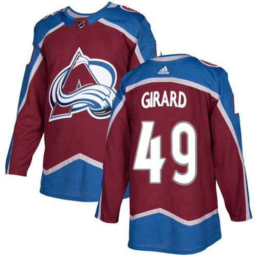 Adidas Colorado Avalanche #49 Samuel Girard Burgundy Youth Home Authentic Stitched Jersey Youth
