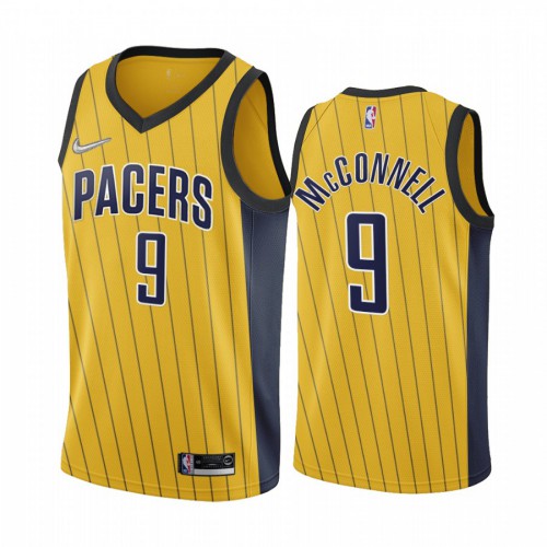 Indiana Indiana Pacers #9 T.J. McConnell Gold Womens Swingman 2020-21 Earned Edition Jersey Womens
