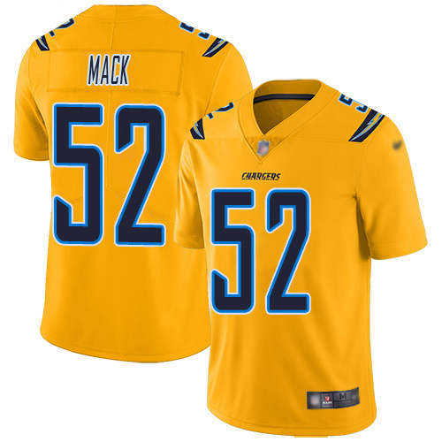 Chargers #52 Khalil Mack Gold Youth Stitched Limited Inverted Legend Jersey