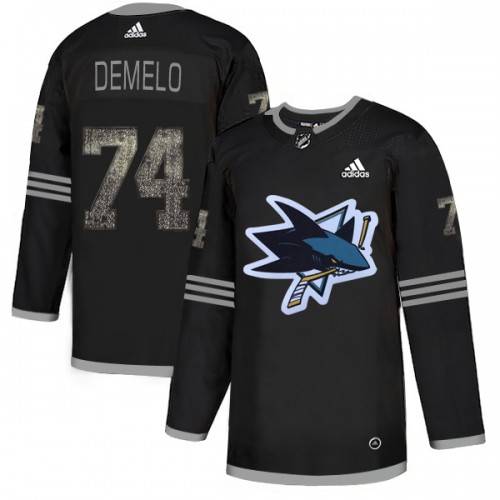 Adidas San Jose Sharks #74 Dylan DeMelo Black Authentic Classic Stitched Jersey Men's