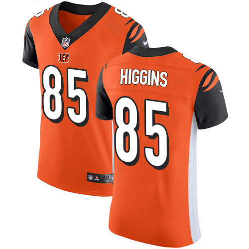Bengals #85 Tee Higgins Orange Alternate Men's Stitched New Elite Jersey